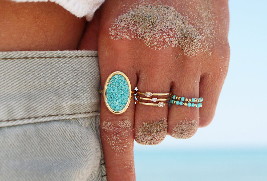 Bague Cocktail Réglable - Moderne Et Ajustable - Neuf Sans Emballage