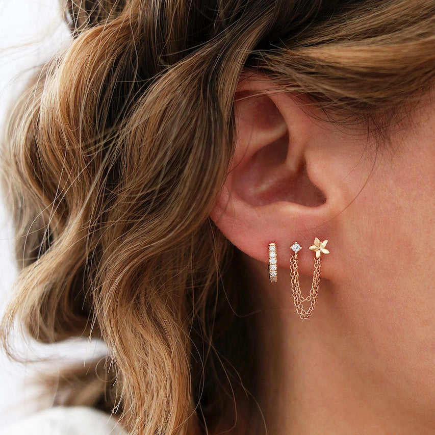 PAIRE DE BOUCLES D'oreille Charles Jourdan Plaque Or Et Onyx Dn3965 EUR 95,00 - FR